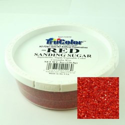TruColor Confectioners AA Sanding Sugar (Large Crystals) Red Shine (12x8oz)
