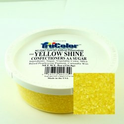 TruColor Confectioners AA Sanding Sugar (Large Crystals) Yellow Shine (12x8oz)