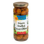 Mediterranean Organics Stuffed Green Olives Red Peppers (12x8.5Oz)