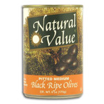 Natural Value Med Pittd Black Olives (24x6OZ )