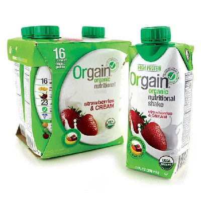 Orgain Straw/Cre (3x4Pack )