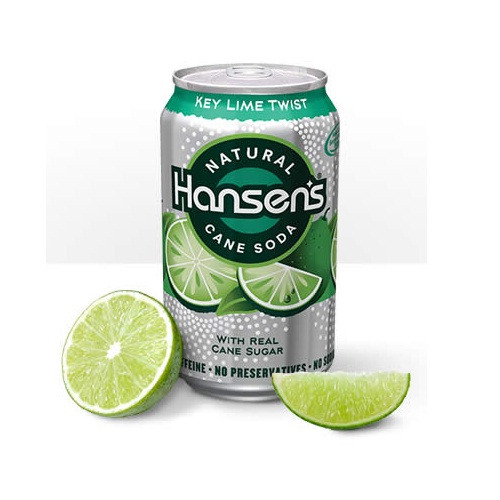 Hansen's Key Lime Nat Soda (4x6Pack )