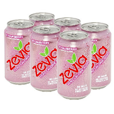 Zevia Nat Straw Soda (4x6Pack )