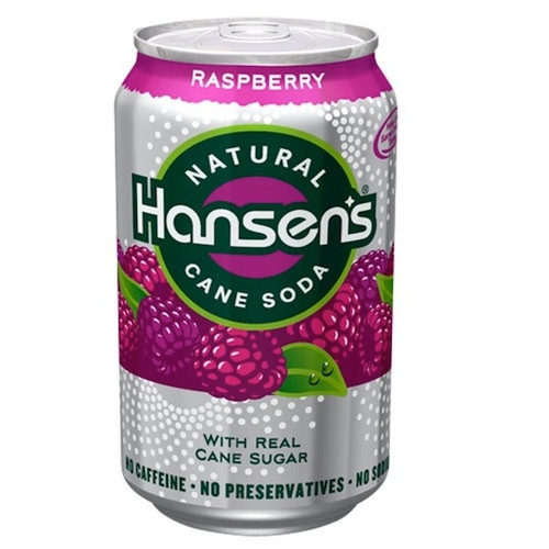 Hansen's Raspberry Nat Soda (4x6Pack )