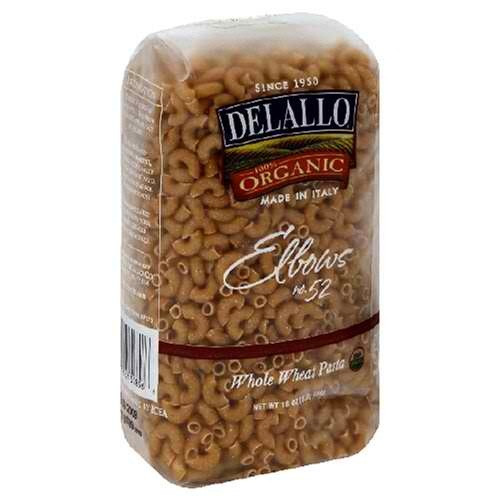 De Lallo Elbows Whole Wheat Pasta #52 (16x1 LB)