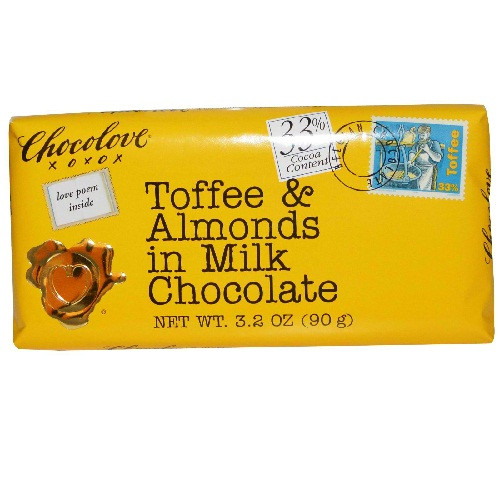 Chocolove Milk Choc Toffee & Almond Bar (12x3.2 Oz)