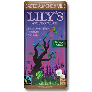 Lily's Sweets Milk Choc Salted Almonds, 40% (12x3 OZ)