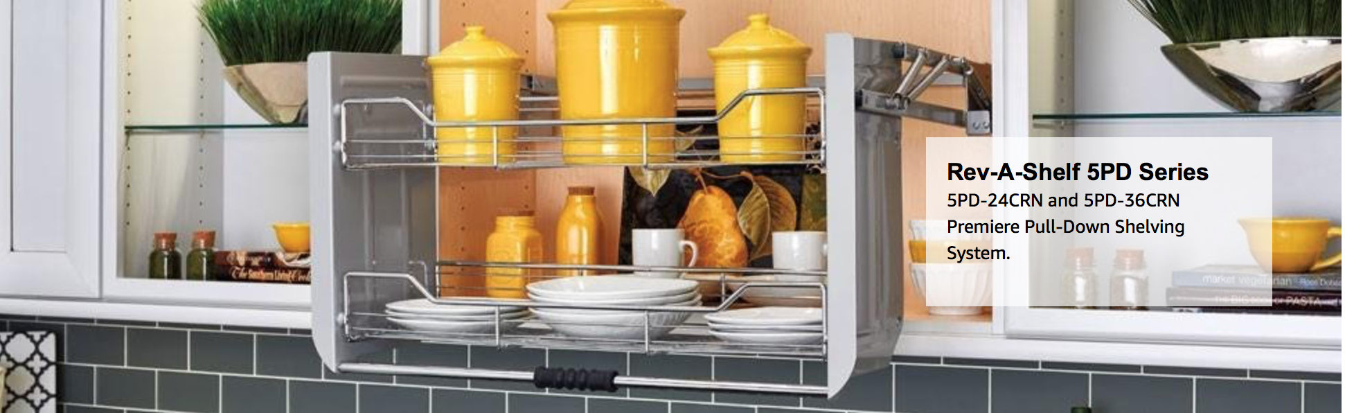 Rev-A-Shelf Small Wall Cabinet Pull-Down Shelving System 