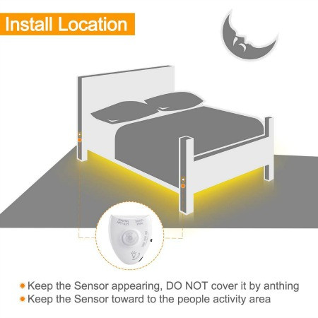 sensor bed light