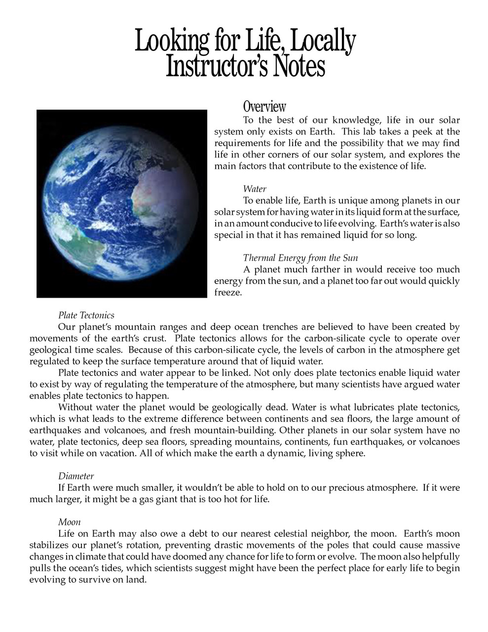 Looking For Life Locally Pdf