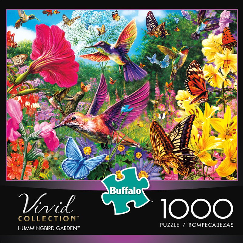 Vivid Hummingbird Garden 1000 Piece Jigsaw Puzzle - Buffalo Games