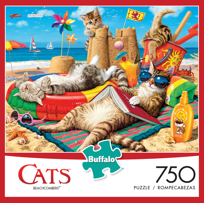 Cats Beachcombers 750 Piece Jigsaw Puzzle Buffalo Games