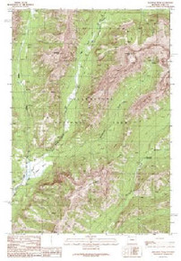 7.5' Topo Map of the Abiathar Peak, WY Quadrangle