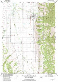 7.5' Topo Map of the Afton, WY Quadrangle