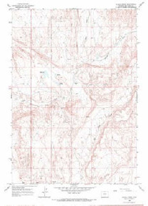 7.5' Topo Map of the Alkali Creek, WY Quadrangle