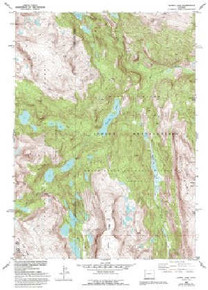 7.5' Topo Map of the Alpine Lake, WY Quadrangle