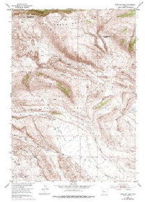 7.5' Topo Map of the Antelope Ridge, WY Quadrangle
