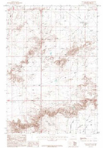 7.5' Topo Map of the Badland Hills, WY Quadrangle