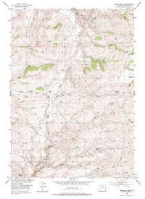 7.5' Topo Map of the Badwater NE, WY Quadrangle