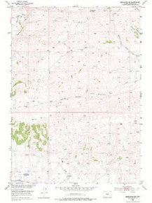 7.5' Topo Map of the Badwater SE, WY Quadrangle