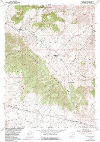 7.5' Topo Map of the Badwater, WY Quadrangle