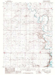 7.5' Topo Map of the Massacre Hill, WY Quadrangle