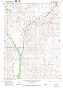 7.5' Topo Map of the Bain Draw, WY Quadrangle