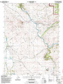 7.5' Topo Map of the Barcus Peak, WY Quadrangle
