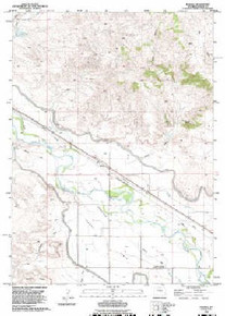 7.5' Topo Map of the Barnes, WY Quadrangle