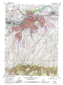 7.5' Topo Map of the Casper, WY Quadrangle