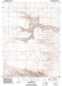 7.5' Topo Map of the Cattail Ranch NE, WY Quadrangle