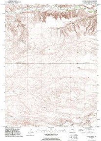 7.5' Topo Map of the Cattail Ranch, WY Quadrangle