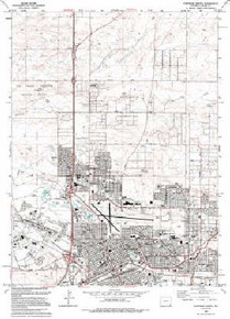 7.5' Topo Map of the Cheyenne North, WY Quadrangle