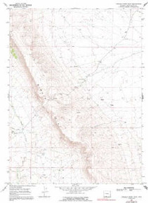 7.5' Topo Map of the Chicken Creek East, WY Quadrangle