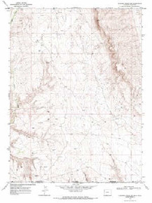 7.5' Topo Map of the Chicken Creek SE, WY Quadrangle