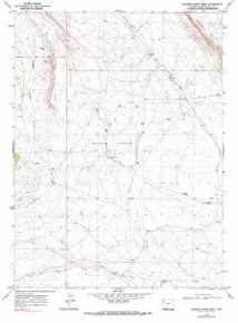 7.5' Topo Map of the Chicken Creek West, WY Quadrangle