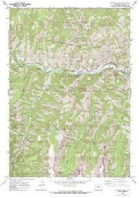 7.5' Topo Map of the Chimney Rock, WY Quadrangle