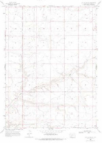 7.5' Topo Map of the Clay Buttes SW, WY Quadrangle