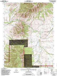 7.5' Topo Map of the Coad Mountain, WY Quadrangle