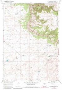 7.5' Topo Map of the Cottonwood Canyon, WY Quadrangle