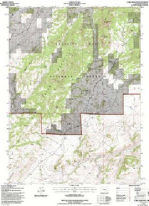 7.5' Topo Map of the Cow Creek Mountain, WY Quadrangle