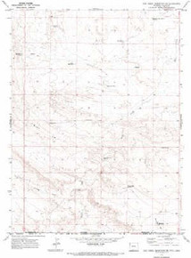 7.5' Topo Map of the Cow Creek Reservoir SW, WY Quadrangle
