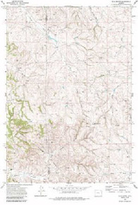7.5' Topo Map of the Flag Butte, WY Quadrangle