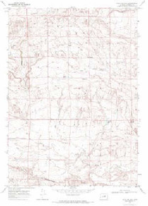 7.5' Topo Map of the Flat Top Hill, WY Quadrangle