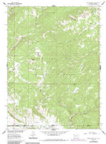 7.5' Topo Map of the Fletcher Peak, WY Quadrangle