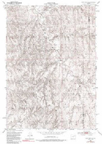 7.5' Topo Map of the Fort Reno SE, WY Quadrangle