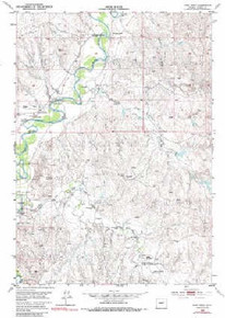 7.5' Topo Map of the Fort Reno, WY Quadrangle