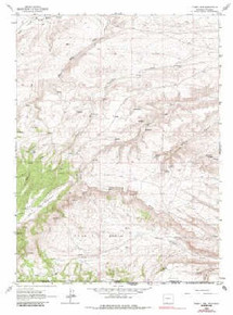 7.5' Topo Map of the Four J Rim, WY Quadrangle