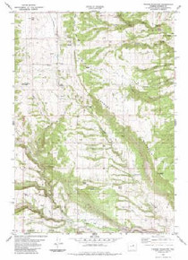 7.5' Topo Map of the Fraker Mountain, WY Quadrangle