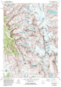 7.5' Topo Map of the Gannett Peak, WY Quadrangle